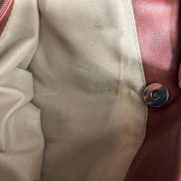 Rosetti Womens Purse Handbag Brown Faux Leather Double Handle Lots of Pockets - Picture 8 of 15